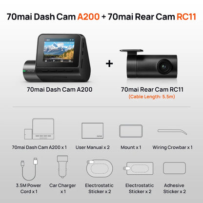 70mai DASH+ REAR CAM